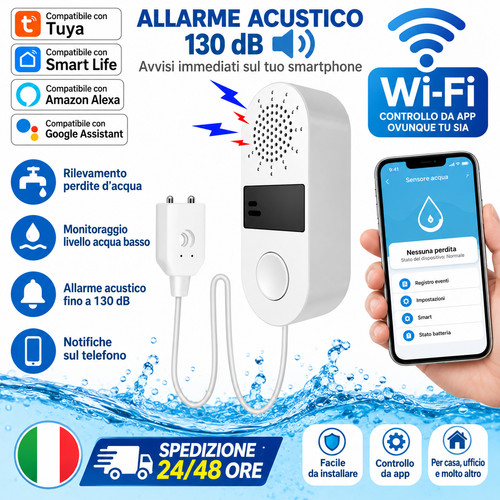 Sensore perdite acqua - acqua, wifi